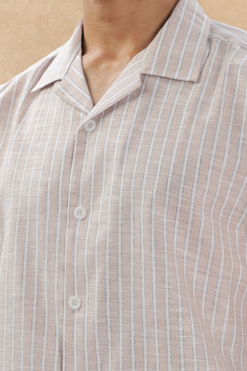 TAN STRIPE SHIRT