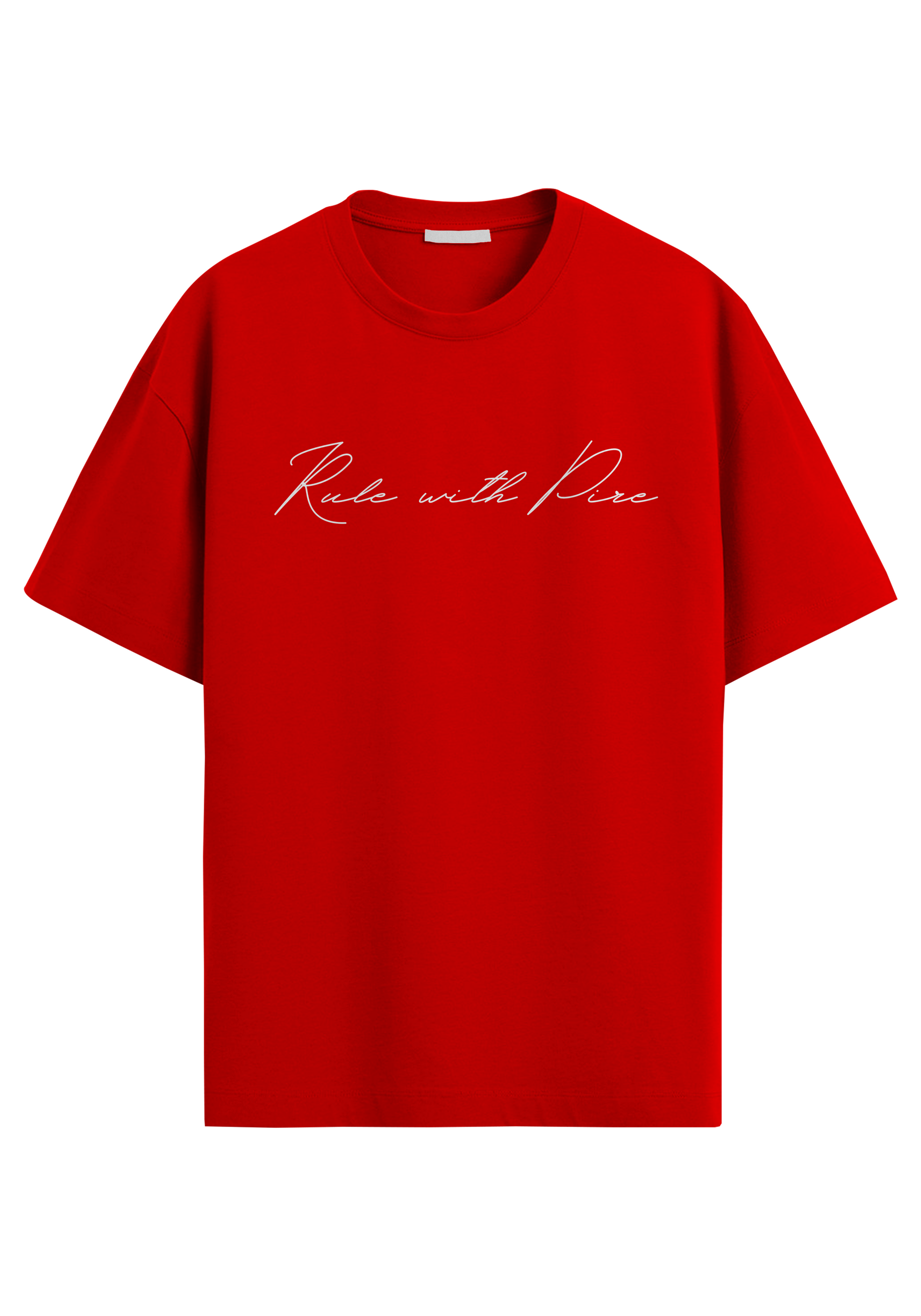 RULE THE FIRE RED OVERSIZED T-SHIRT