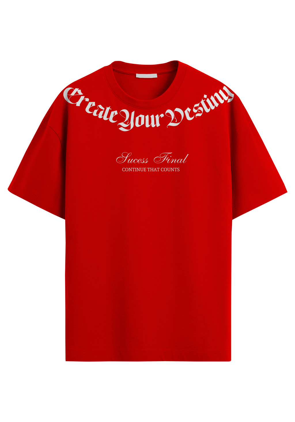 DESTINY RED OVERSIZED T-SHIRT