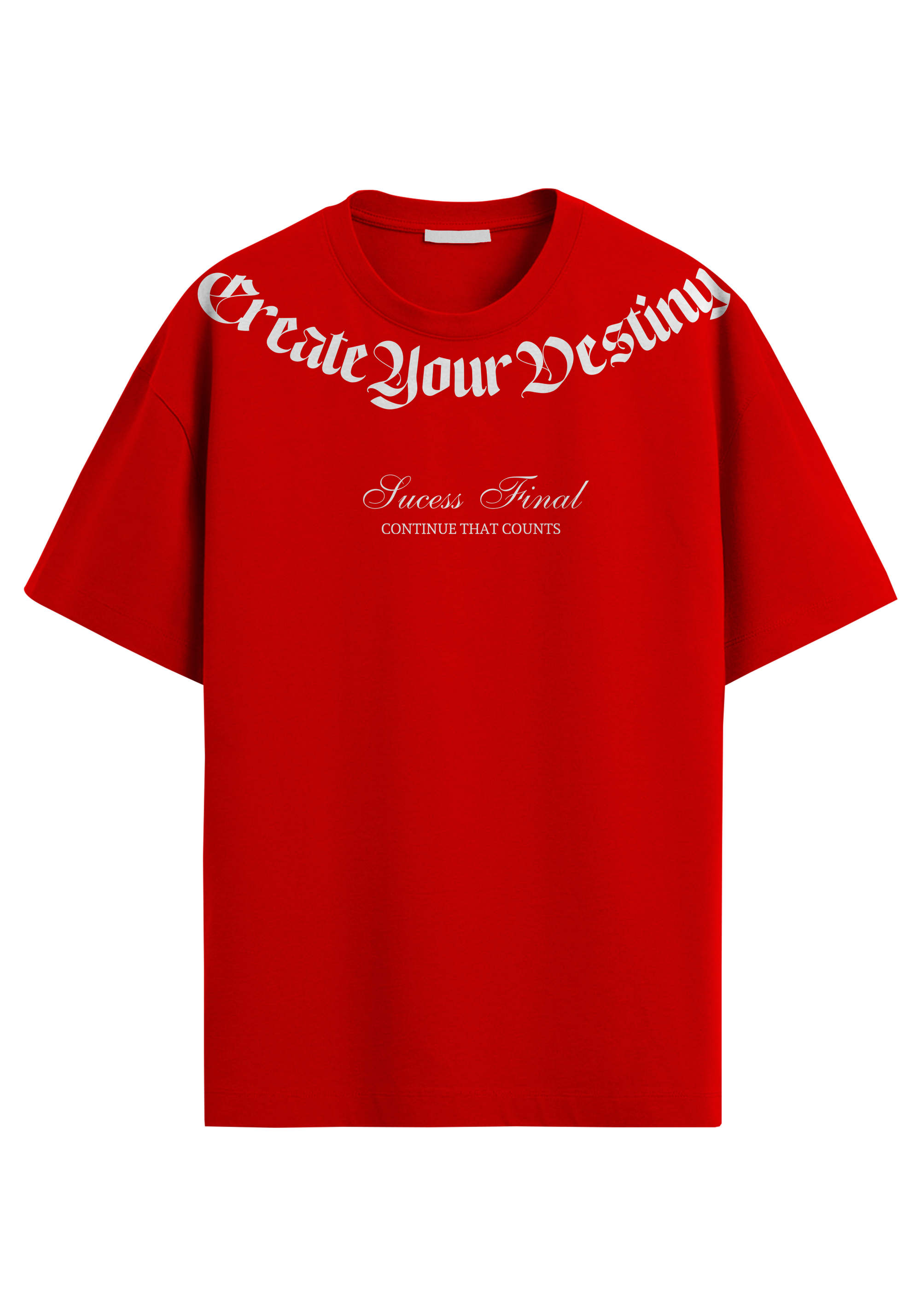 DESTINY RED OVERSIZED T-SHIRT
