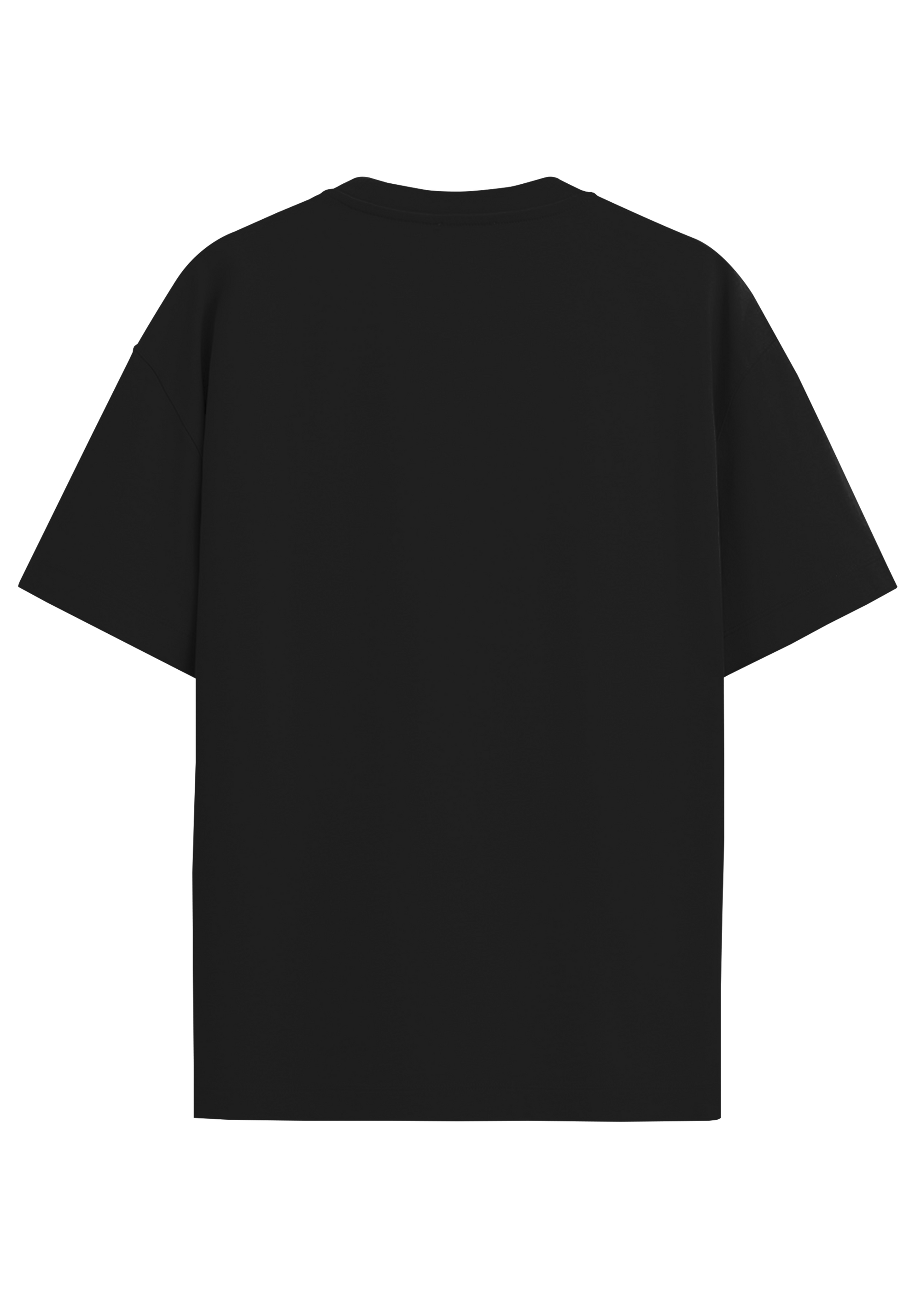 THEWAYOUTH BLACK 240GSM OVERSIZED T-SHIRT