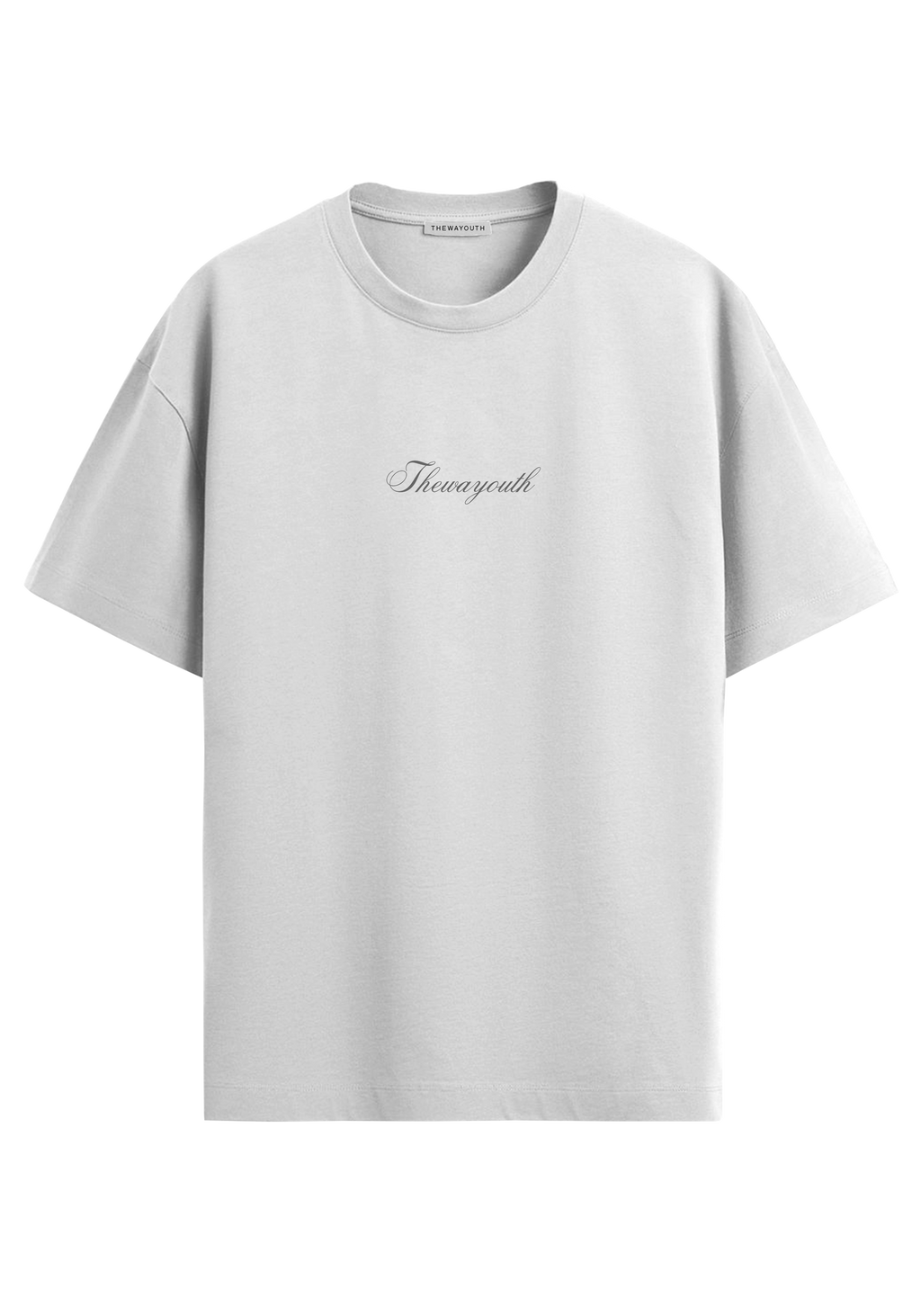 THEWAYOUTH WHITE 240GSM OVERSIZED T-SHIRT