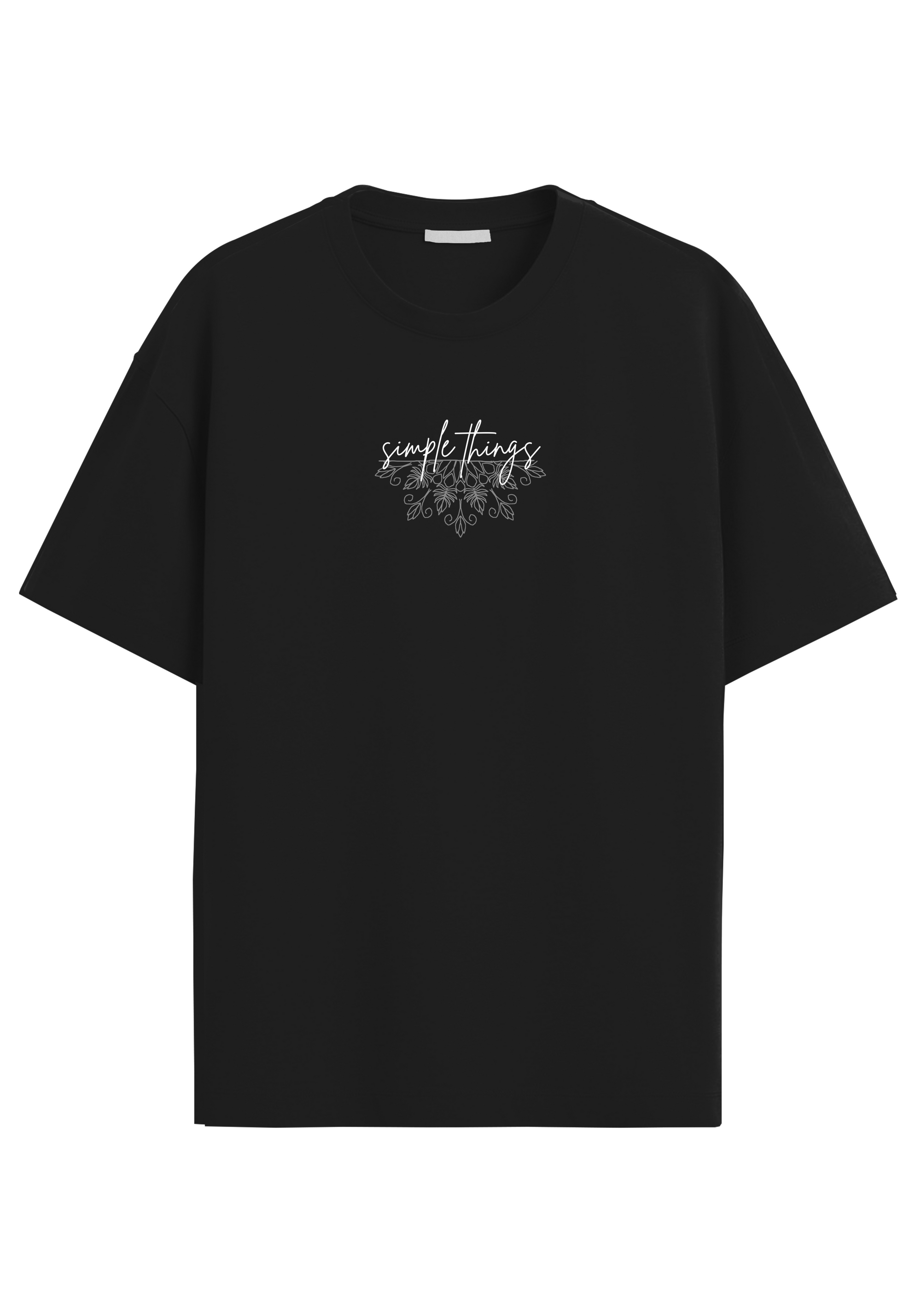 SIMPLE THINGS BLACK OVERSIZED T-SHIRT