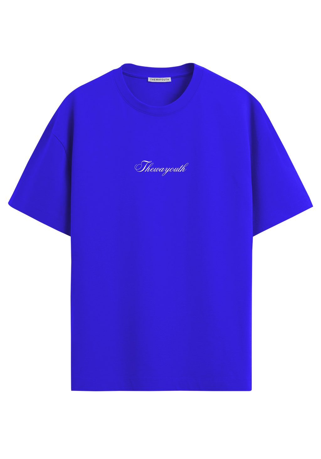 THEWAYOUTH BLUE 240GSM OVERSIZED T-SHIRT