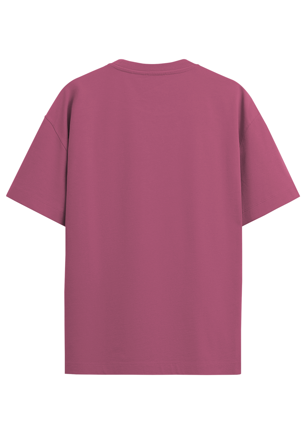 THEWAYOUTH MAUVE 240GSM OVERSIZED T-SHIRT