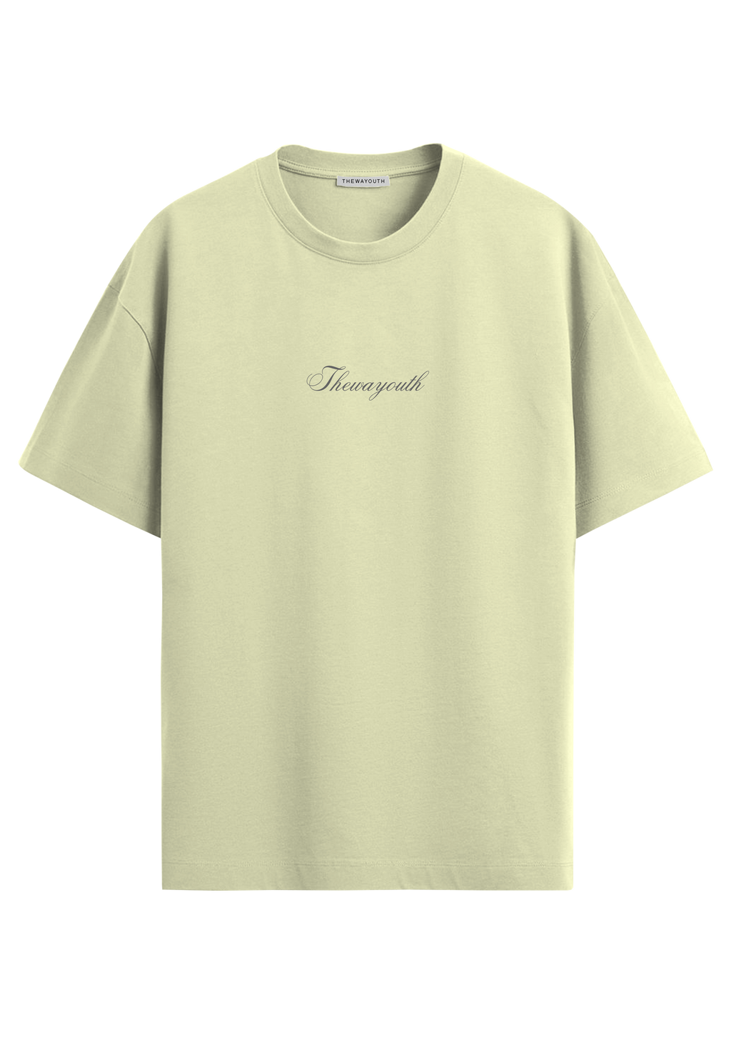 THEWAYOUTH CREAM 240GSM OVERSIZED T-SHIRT
