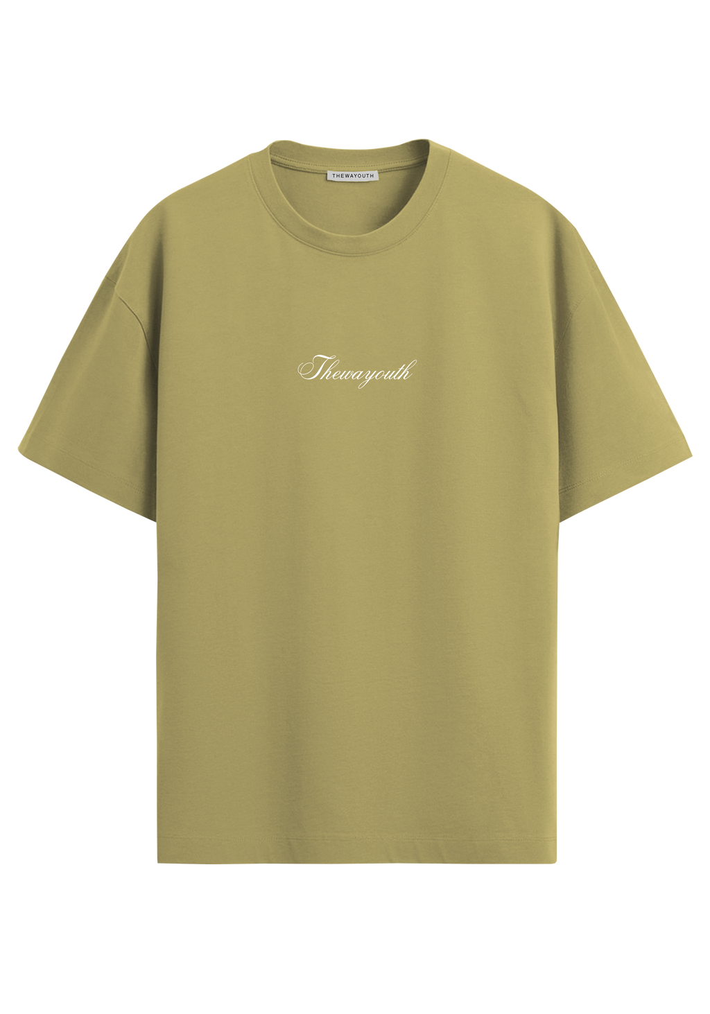 THEWAYOUTH BEIGE 240GSM OVERSIZED T-SHIRT