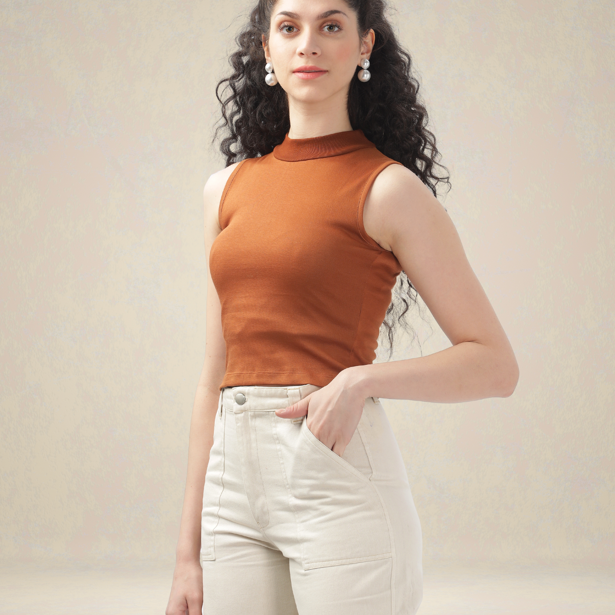 TWY: Brown Crop Top