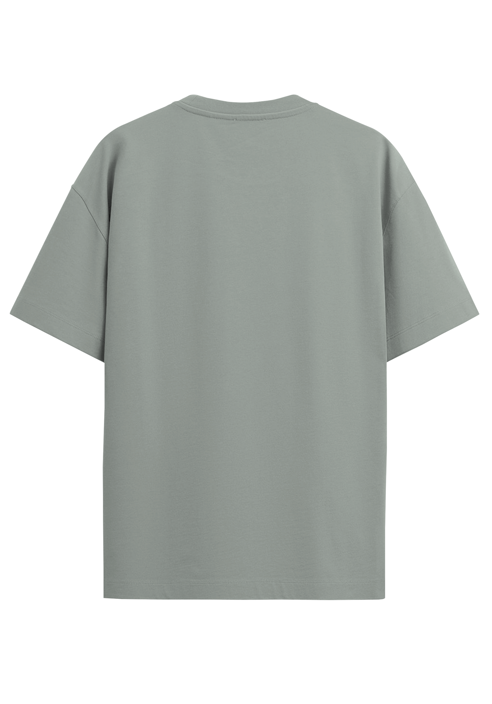 THEWAYOUTH GREY 240GSM OVERSIZED T-SHIRT