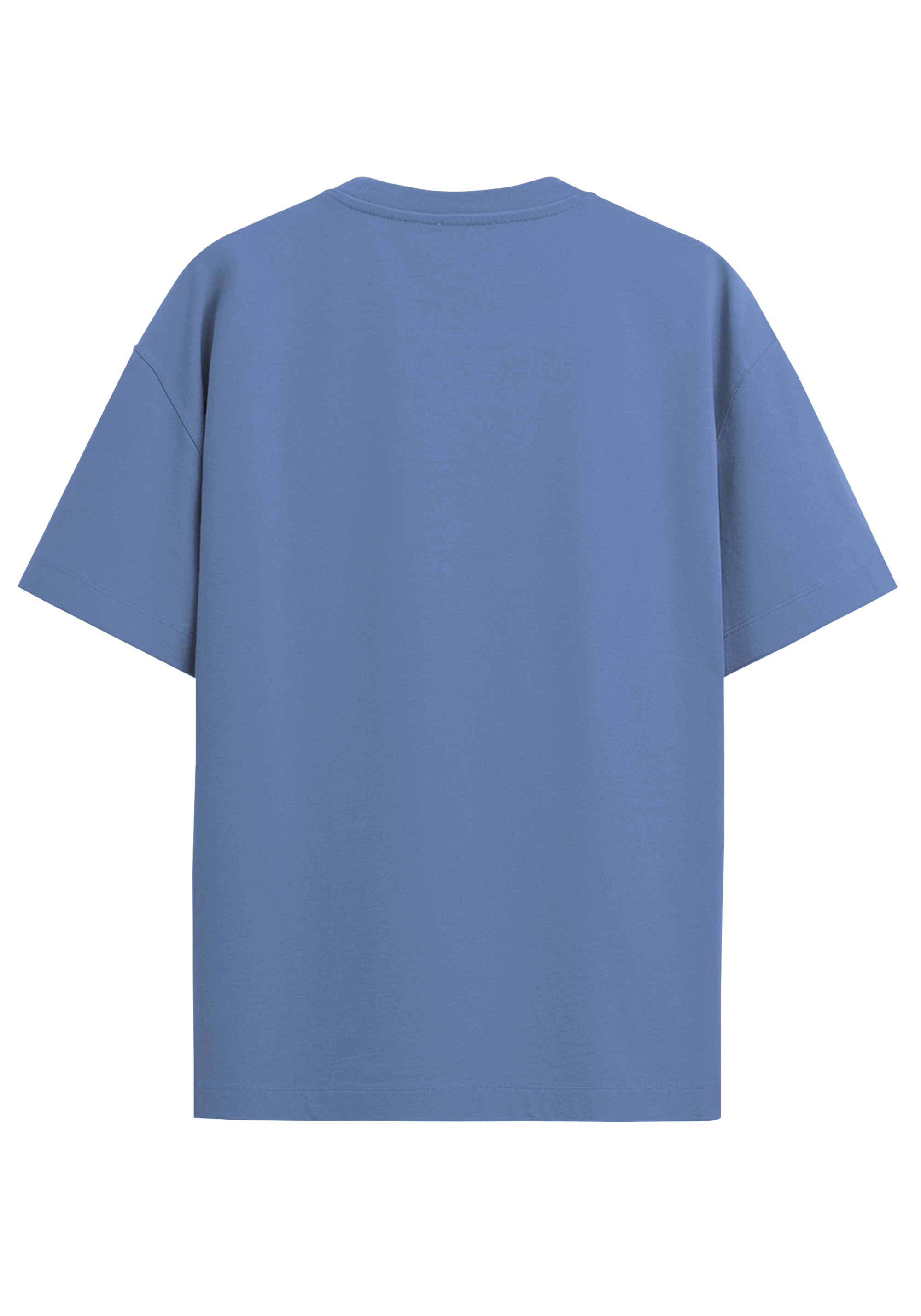 THEWAYOUTH STEEL BLUE 240GSM OVERSIZED T-SHIRT