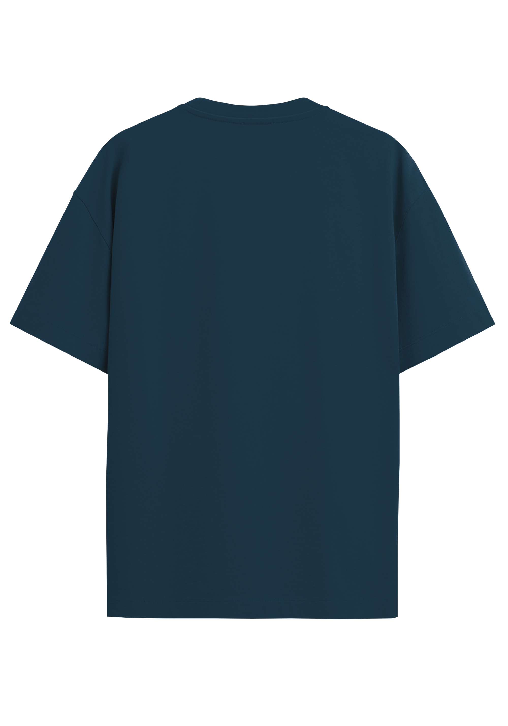THEWAYOUTH DEEP BLUE 240GSM OVERSIZED T-SHIRT