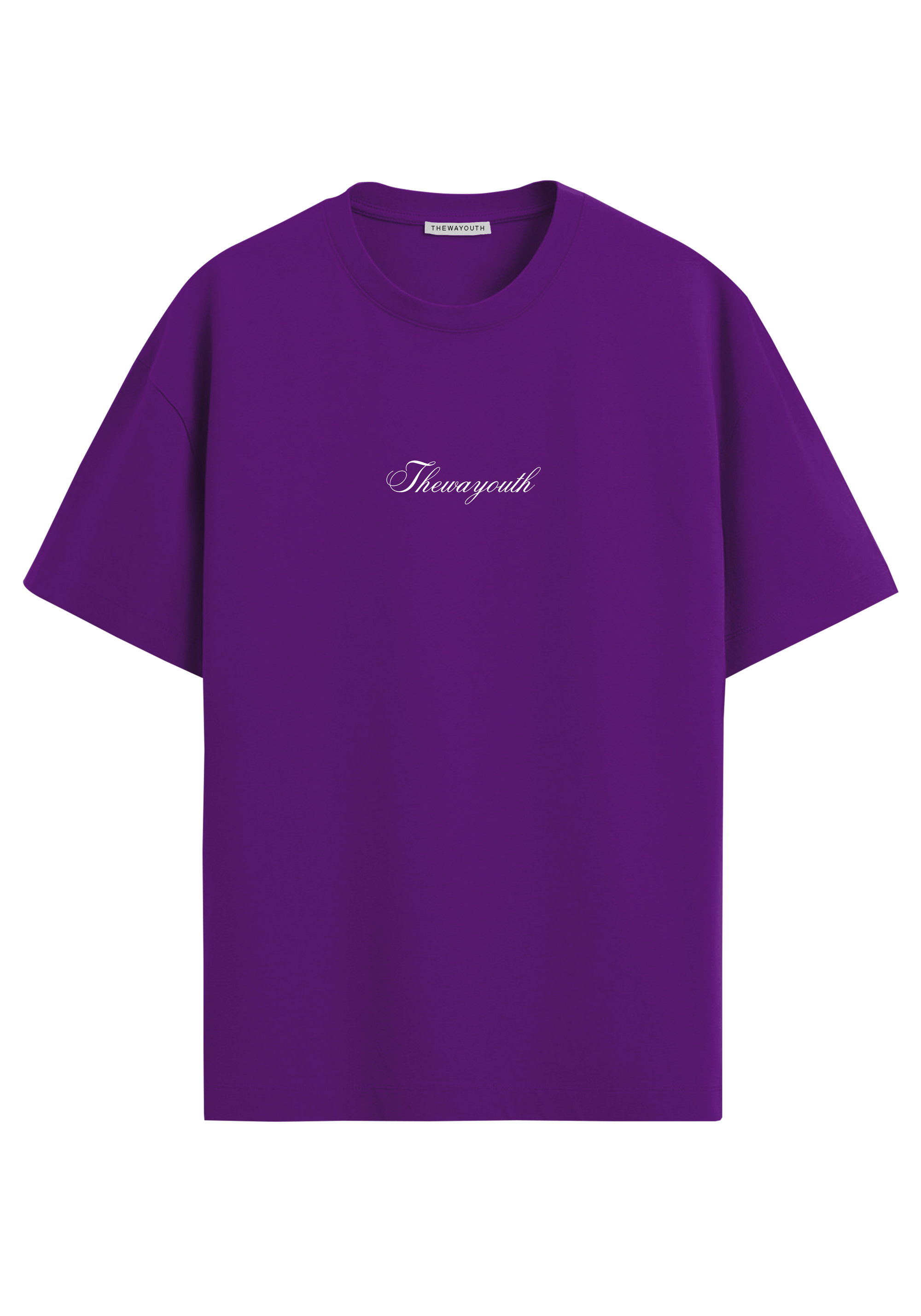 THEWAYOUTH VIOLET 240GSM OVERSIZED T-SHIRT