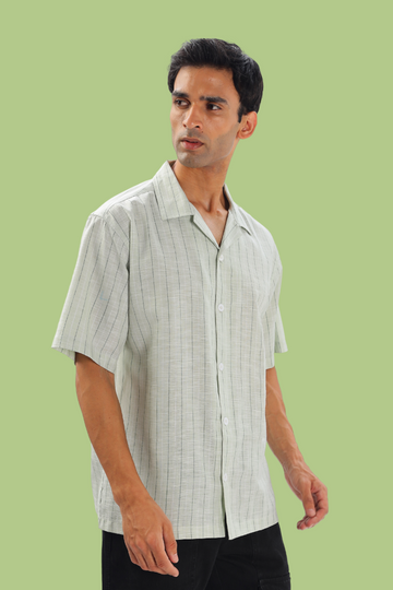 SOFT GREEN STRIPE SHIRT