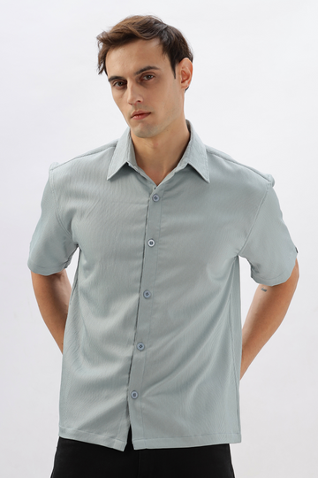 TEXTURED POWDER BLUE SHIRT